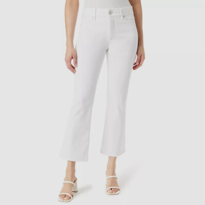 Gloria Vanderbilt Womens White Shape Effect Tummy Sculpt Bootcut Ankle Jean Sz12