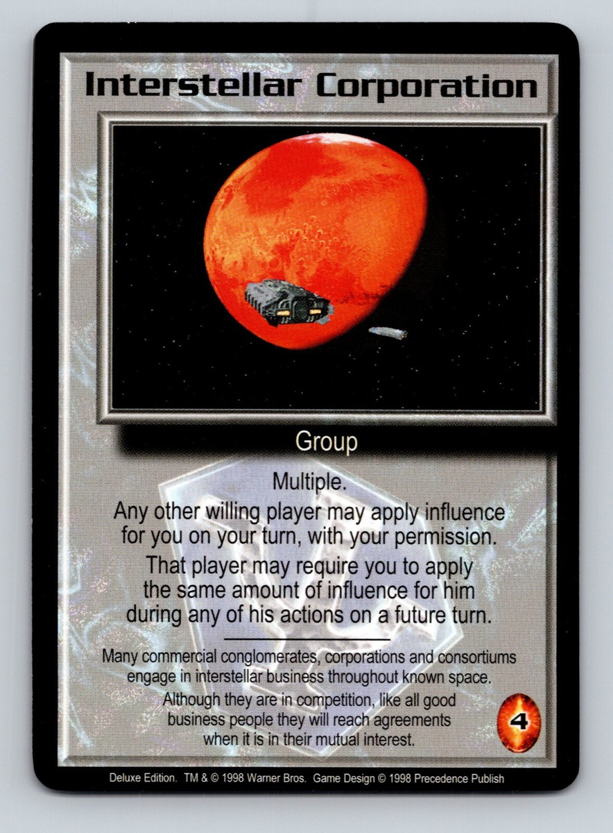 1998 Deluxe Edition Babylon 5 CCG Interstellar Corporation Group