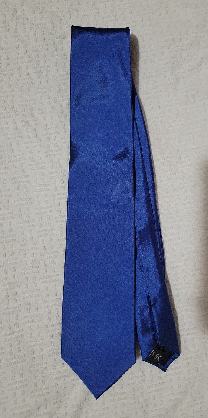 Michael Kors Tie -  Solid Blue Polyester Necktie … - image 1
