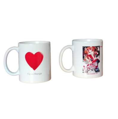 2 Manga Tasse - ''I Love Manga'' Mikuru ''Merry Christmas'' Weihnachtsgeschenk Anime Kunst