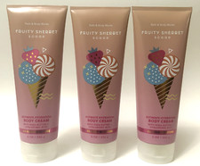3 BATH  BODY WORKS FRUITY SHERBET SCOOP ULTIMATE HYDRATION BODY CREAM 8 OZ
