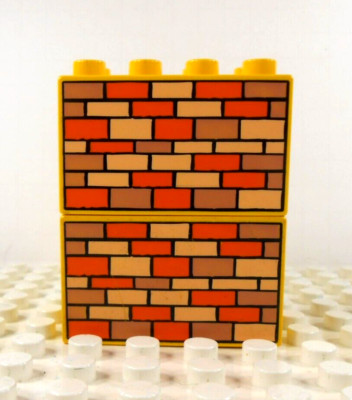 Lego Duplo Printed Bricks Bob the Builder Construction Bricks 2x4 2'' (2) yellow