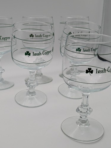 Irish Coffee Gläser Kleeblatt Irland 6 X 6 Stück Glas Edel Irishcoffee Neuwertig - Bild 3 von 7