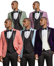 Cavani Men's Slim Fit Velvet Tuxedo Jacket Blazer Sale On RRP £ 144