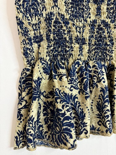 Top donna nuovo con etichette Emery Rose XL smocked volant floreale estate vacanza cottage core - Foto 4 di 11