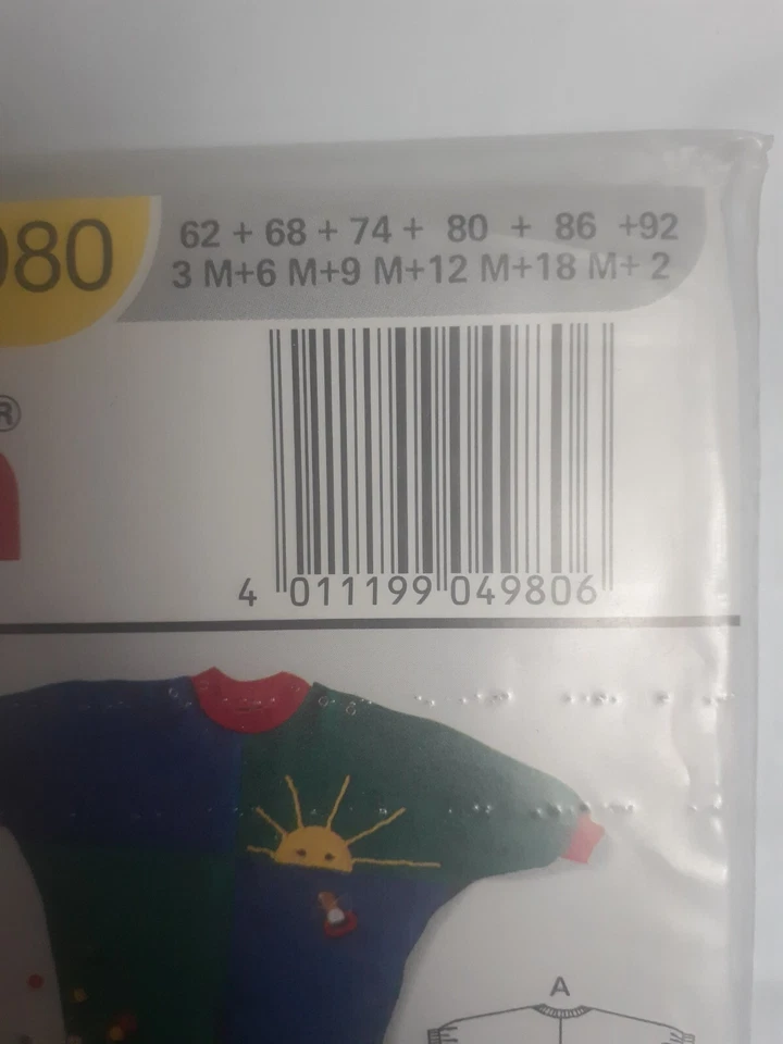 Jumper Romper One Piece 3M -2T Burda 4980 Sewing Pattern UC FF Playsuit Sealed - Image 2 of 3