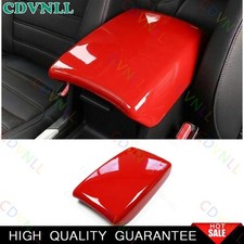 Para Honda CR-V 2017-2022 Rojo Brillante Consola Media Apoyabrazos Caja Panel Cubierta Borde