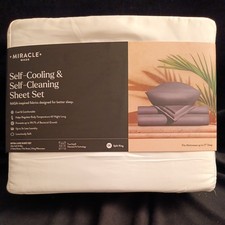 Miracle Made Self Cooling  Self Cleaning Sheet Set - Split King - White