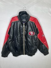 Vintage San Francisco 49ers Jacket Mens Large NFL Football Game Day Black