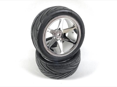 ABSIMA Buggy Räderset 6 Speichen/Street vorne chrome 1:10 (2 St.)  / 2500020