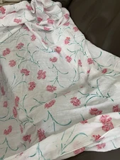 D. Porthault France 1pc Flat Sheet 100% Linen 86”x117” Excellent Pre-owned