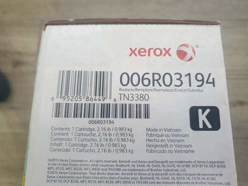 Genuine Brother Xerox Toner Cartridge TN-3330 Black HL-5440D 5450DN 006R03194 - Picture 6 of 7