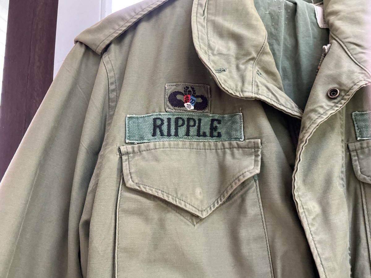 VIETNAM WAR M-65 US Army Field Jacket & Liner NAMED WITH PATCHES