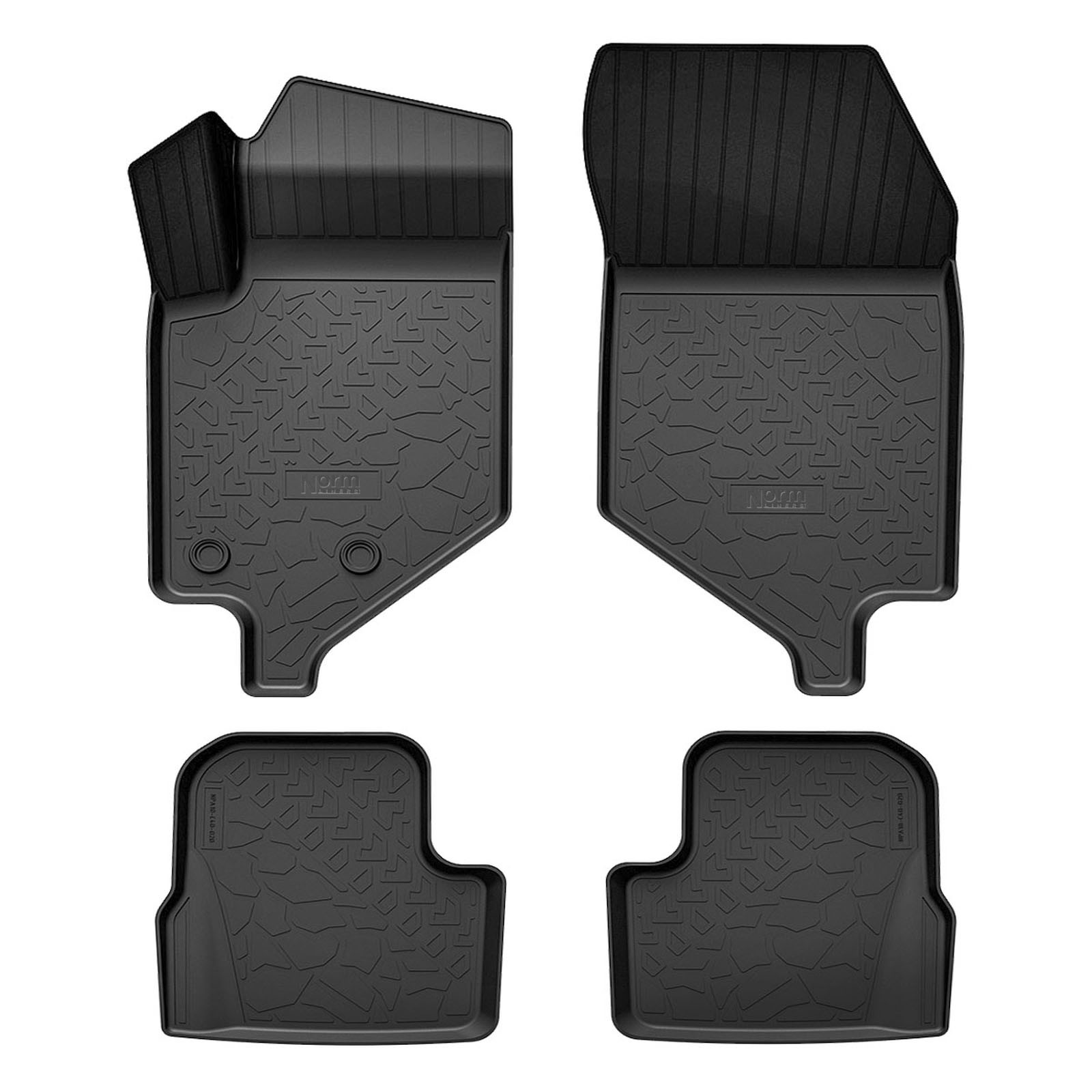 Tapis de sol TPE pour Jeep Avenger essence après 2023 - Set de 4 pièces noires sur mesure
