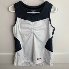 LOUIS GARNEAU White Black Emilia Cycling Tank Top Size Medium