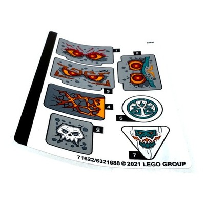 LEGO  Ninjago Aufkleberbogen Set 71747 Dorf der Wächter MOC Sticker Zubehör