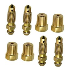 8 PCS Bleeder Screws, Brass 1/8"-27 Threaded Screw, Copper Car Screw Kit with