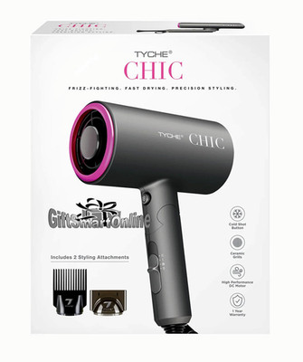 Tyche Chic Hair Dryer Frizz Fighting Fast Drying Precision Styling + Attachments