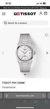 Tissot 35mm PRX Powermatic 80 White Mother of Pearl Men's Watch - EXCELLENT!