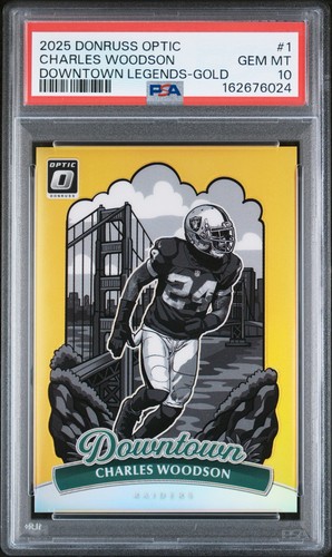 Charles Woodson [Gold] #1 2025 Panini Donruss Optic Downtown Legends card