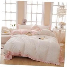 Pink Floral Duvet Cover Twin Soft 100 Twin 68" x 86" B 01 Floral Ruffle