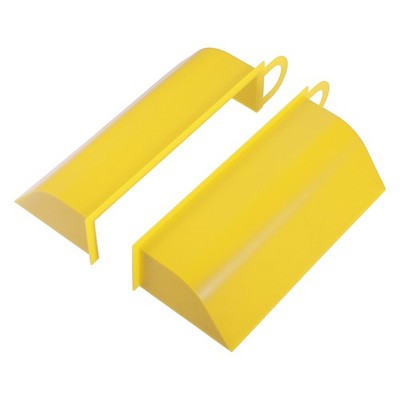2pcs Dynamic Bonnet Cold Air Tuning Entrance Brush System Yellow