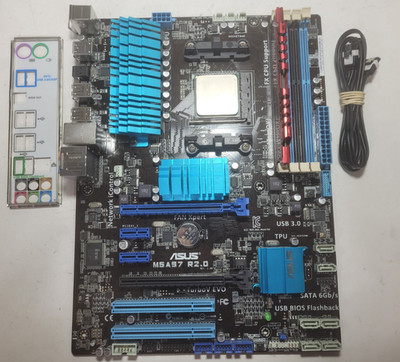 ASUS M5A97 R2.0 Motherboard AMD FX-4300 8GB RAM, IO Shield #2000