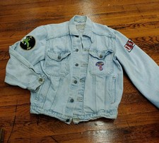Vintage Levi's Denim Jacket Lt. Wash 100 Cotton Made In Italy Grateful Dead S