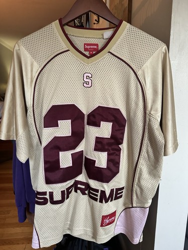 Supreme, Supreme M Women’s Perfect Season Shirt Cream Pink Burgundy VGC