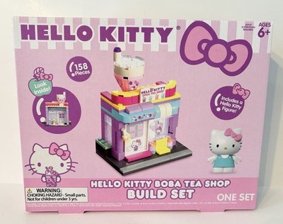 Hello Kitty Boba Tea Shop Build Set & Figure 158 Pieces NEW NIB