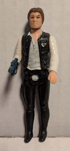 Original Small Head Han Solo Kenner Star Wars Figure Complete with Blaster