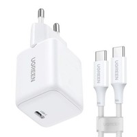 6941876260133 Netzteil Ugreen X513 30 W GAN 1X USB-C + USB-C-KABEL 1 M – Weiss U