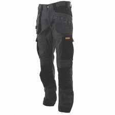 DeWalt Work Trousers Mens Slim Fit Grey Breathable Multi Pockets 36"W 31"L