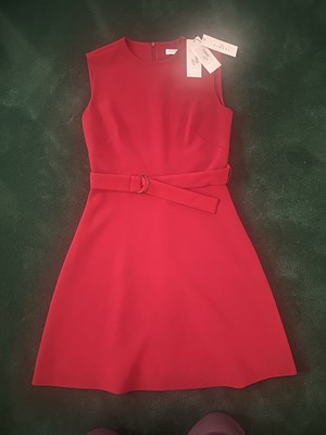 NWT Sandro Women's Red  Sleeveless Dress Above The Knee