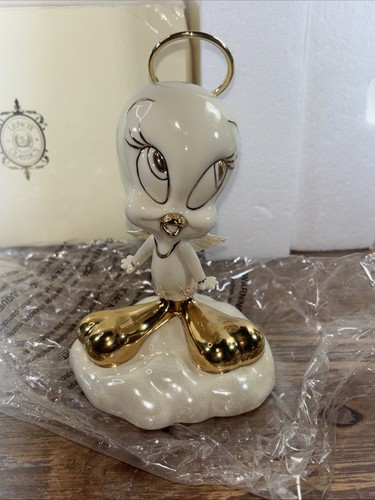 Angelic Tweety Looney Tunes Fine China 24 Karat Gold Accents Lenox W/ Box - Picture 7 of 11