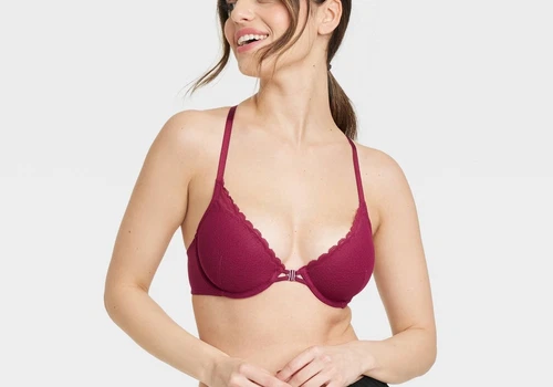 Auden Pink Racerback Bra Women's Lightly Lined - Size 38D - Picture 5 of 6