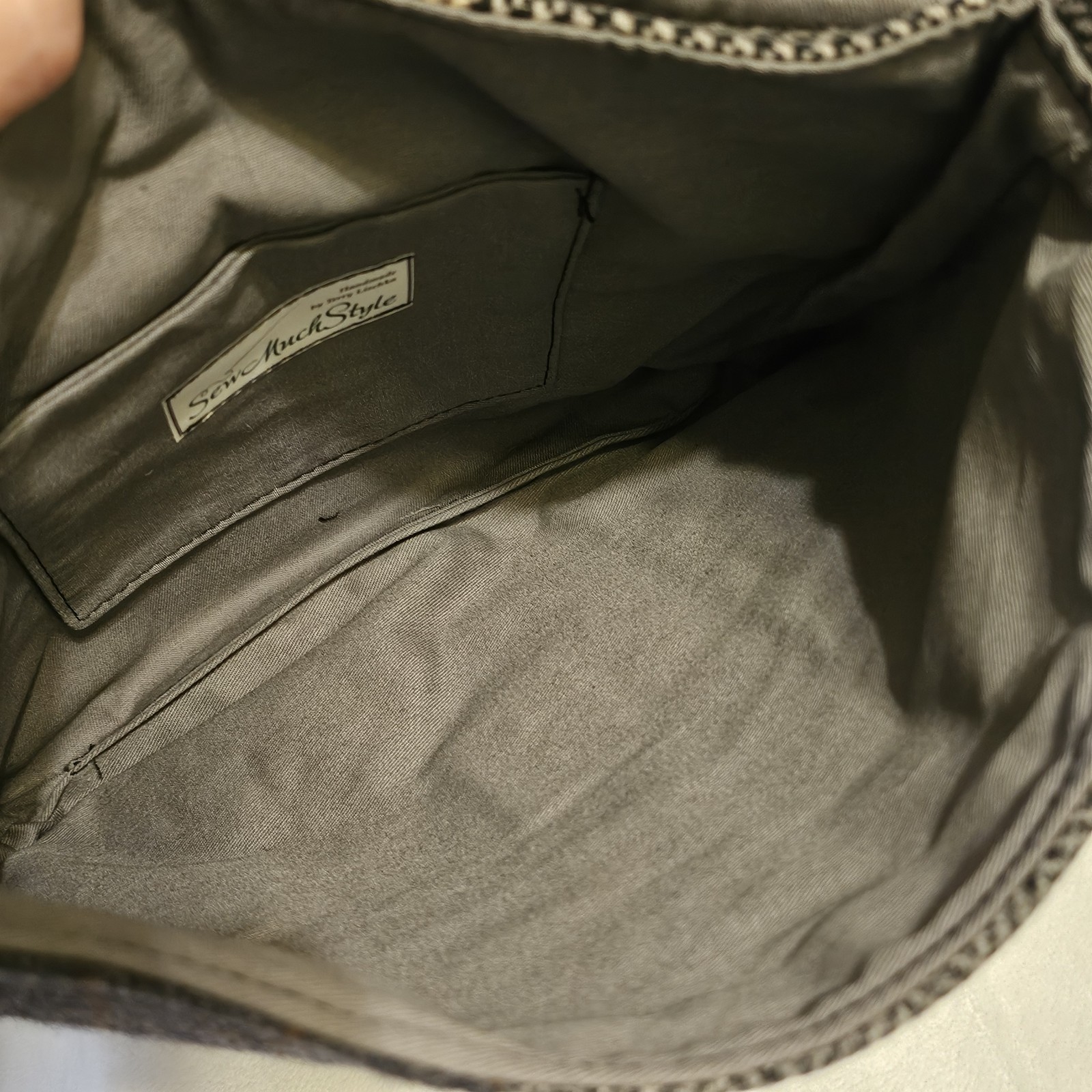 Finnigan Sew Much Style Messenger Crossbody Bag Repurposed Wool by Terry Lischka