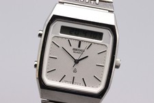 [Ecc+5] Orologio Uomo Vintage Seiko Hybrid H557-5100 31mm Ana Digi Quarzo