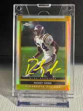 2003 Topps Chrome Refractor RANDY MOSS Auto Beckett Witnessed CLEAN!!!
