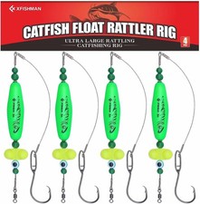 Catfish Rig for Bank Fishing Rattler Float with Circle Hooks Santee Cooper
