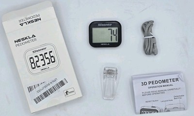 NESKLA Pedometer for Walking - Simple Step Counter for Walking - New Battery