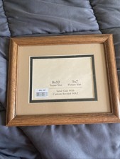 Solid Oak with Beveled Mat 8x10 Frame Size For 5x7 Picture Frame