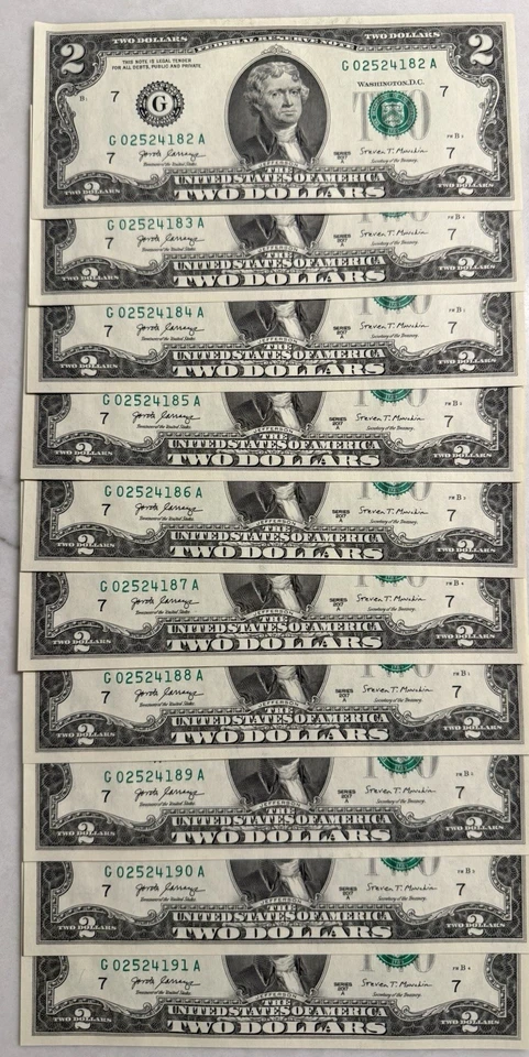 19 Consecutive $2 Bills - Image 2 of 3
