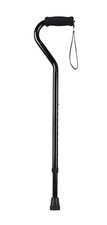 Drive Medical Foam Grip Offset Handle Walking Cane Adjustable 300 lbs - Black
