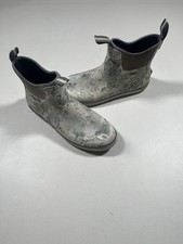 Huk Rain Boots Mens Size 11.5 Gray Camo Ankle Rubber Waterproof Slip Resistant