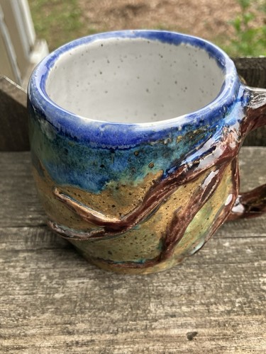 Signed Homemade Pottery Rooted Mug - Picture 5 of 12