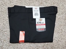 Dickies 874 Flex Work Pants Men’s 36x30 Black  Original Fit Wrinkle Resist  NWT 