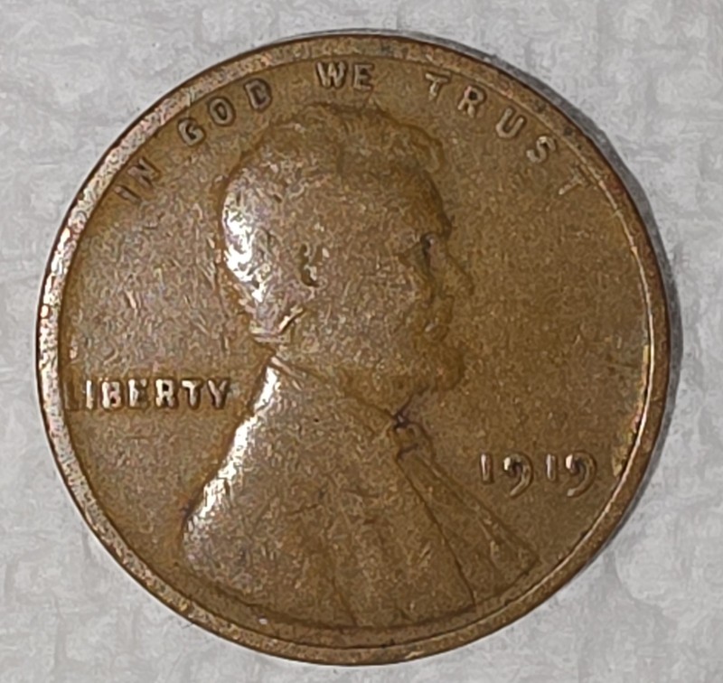 1919 P Philadelphia Mint Lincoln Wheat Penny Cent Circulated