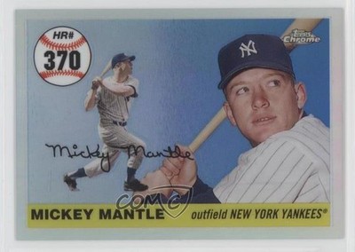 2006 Topps Chrome Home Run History Refractor /500 Mickey Mantle #MHR370 HOF qc1