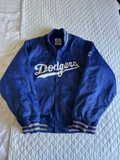 Vintage Los Angeles Dodgers Blue Majestic Satin Snap Front Jacket
